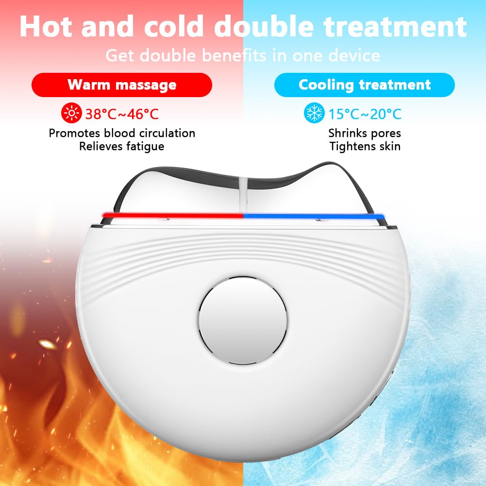 Dispositivo di Bellezza Antirughe, Strumenti Gua Sha per il Viso con Vibrazione e Calore, Massaggiatore Viso con Luce Rossa Blu viola, Guasha Viso per Antirughe Antietà, Lifting Viso