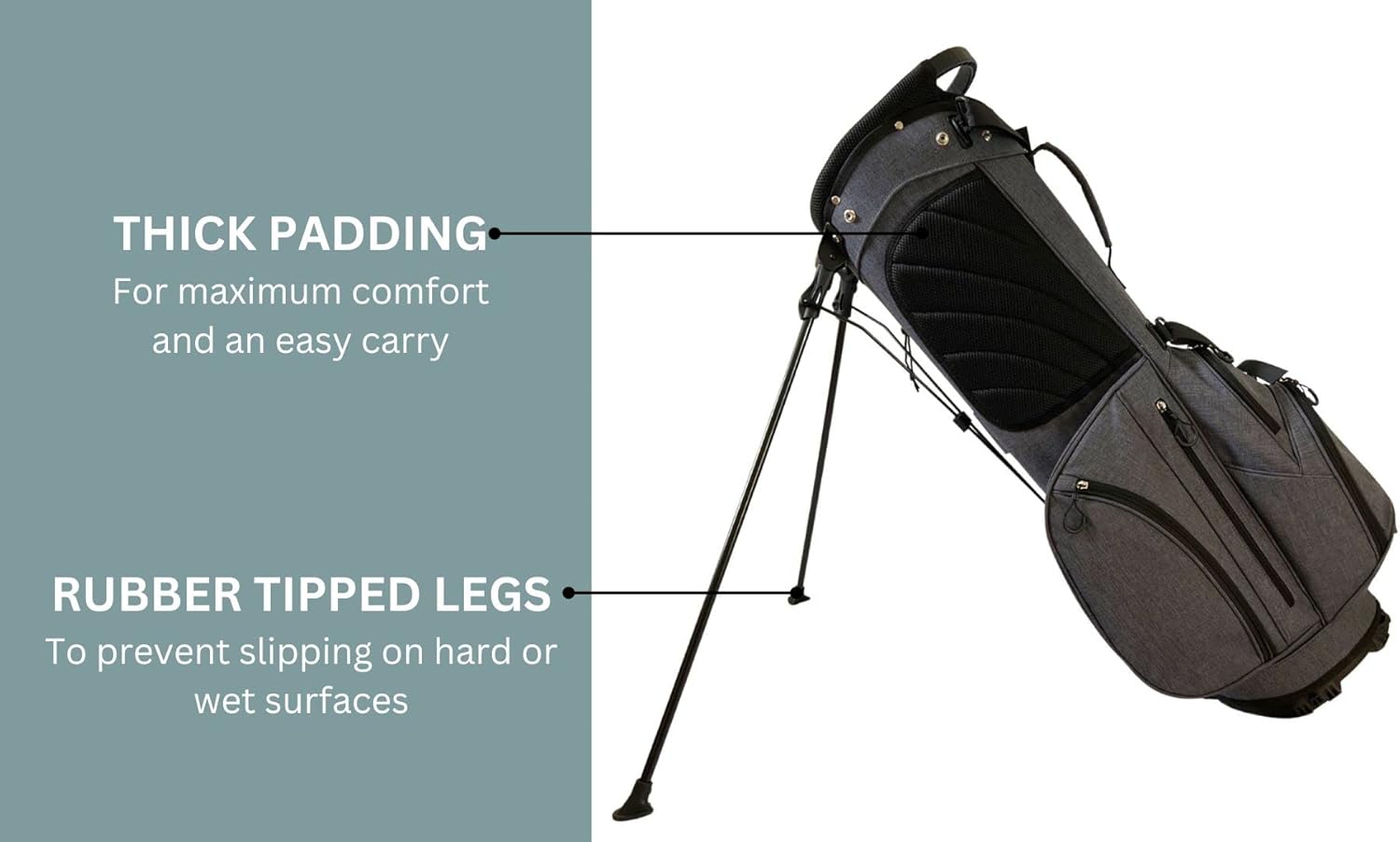 Tall Pines Golf Premium Canvas Hybrid Cart/Carry Stand Bag with Golf Accessories Bundle : Sports & Outdoors