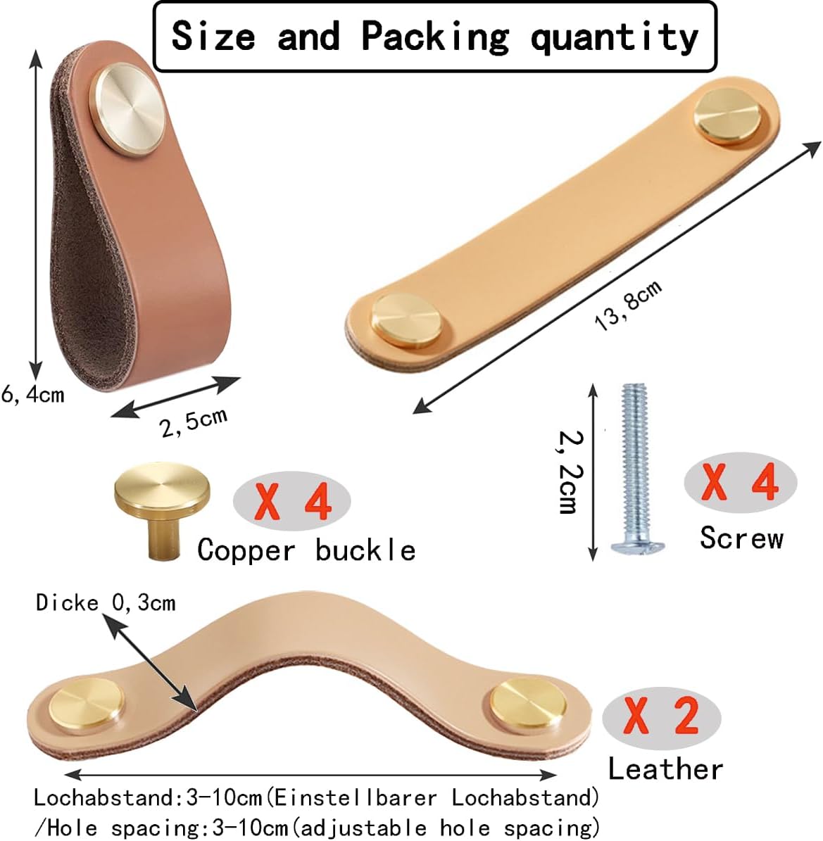 Leather Handles Furniture; 2 Pieces Handmade Furniture Handles Leather Knob Cabinet Handle Knobs for Leather Handle Kitchen Cabinets Cupboards