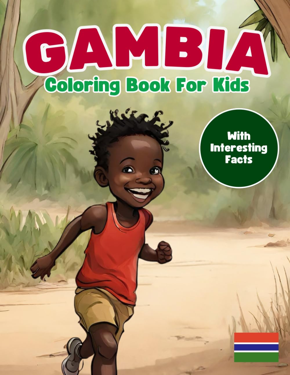 Gambia Coloring Book For Kids: With Interesting Facts