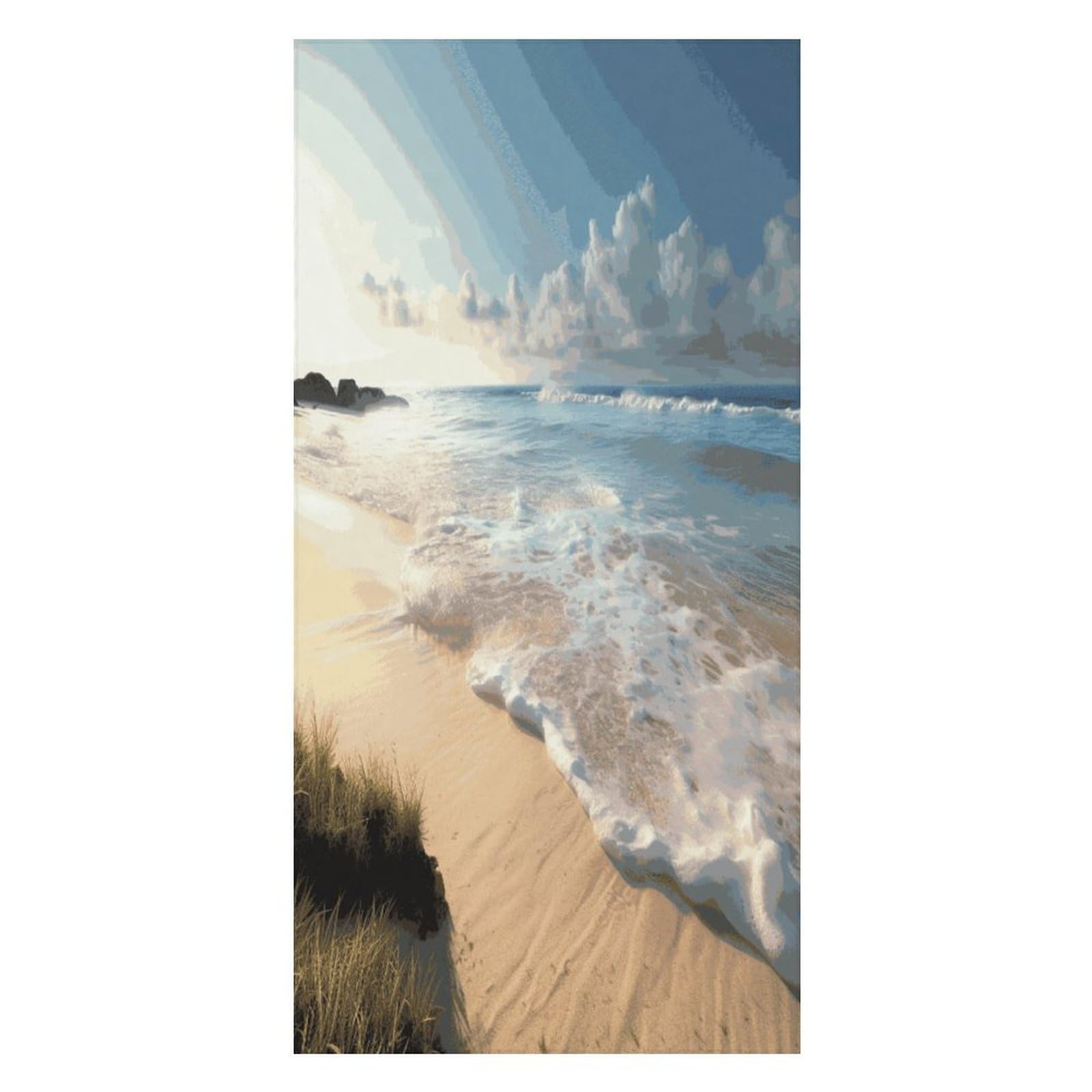 Adfgyerh Unisex Style Serene Coastal Bath Towels Beach Towel Lightweight Quick Dry, Bath Towel For Travel Sports Pool Swimming Bath Camping Yoga Adults160x80cm