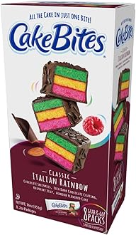 - The Original Cakebites by Cookies United, Grab-and-Go Bite-Sized Snack (Classic Italian Rainbow, 8 Pack)