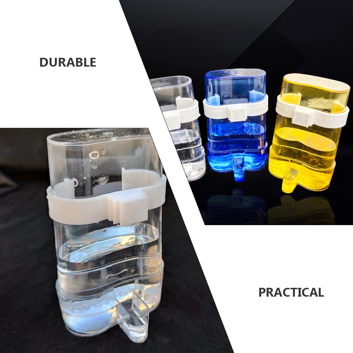 Happyyami Dispenser Acqua e Cibo Automatico per Pappagalli Grande 12pezzi in Plastico per Gabbie Uccelli Interno Esterno