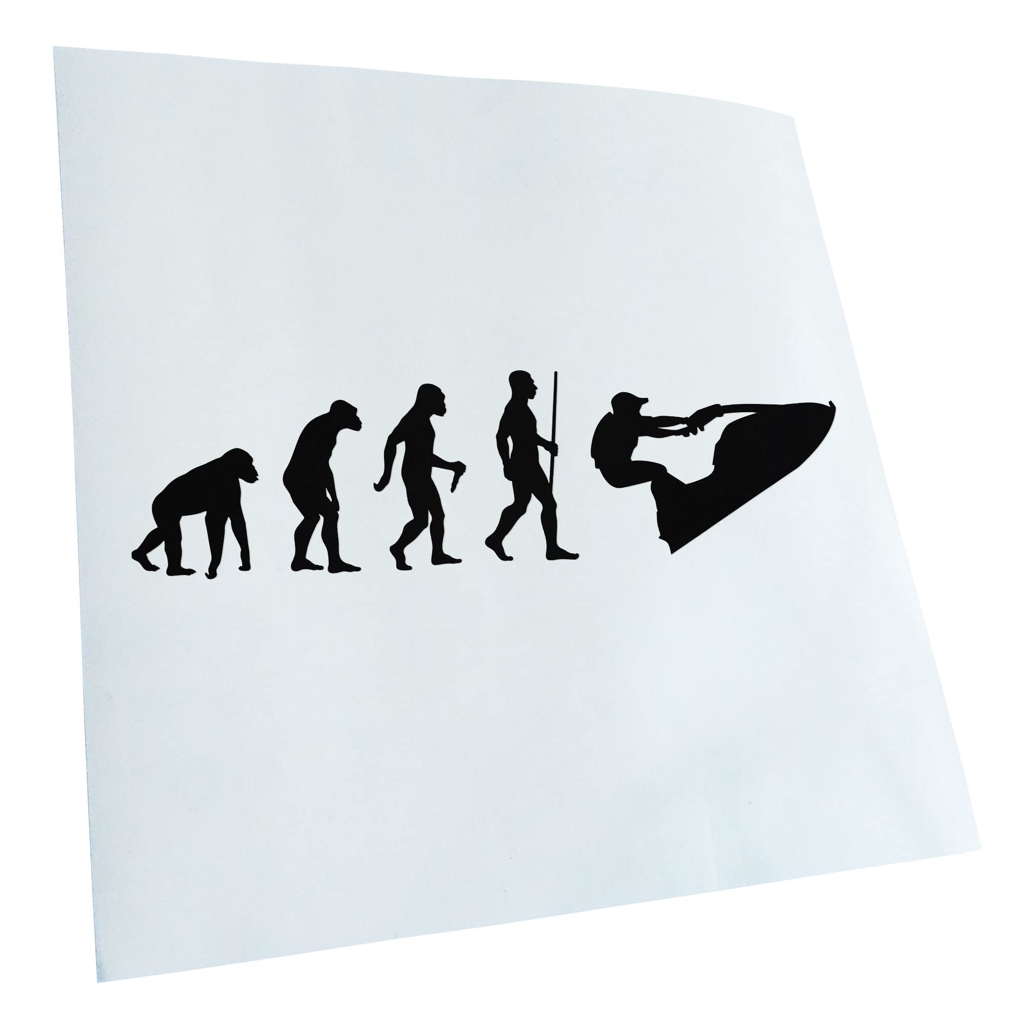 Kiwistar - Car Sticker - Jet Ski Jet Boat Evolution - Black - 24 x 6 cm - Rear Window Car Sticker Weatherproof for Car Truck Moped Truck - Sticker Exterior Self-Adhesive Tuning Accessories for Windows