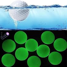 Glow in The Dark & Floater Golf Balls, Luminous Float Balls, Glow Floating Practice Ball, Night & Water Golf Ball, Light Up for 20-30 Mins, with 1x UV Flashlight