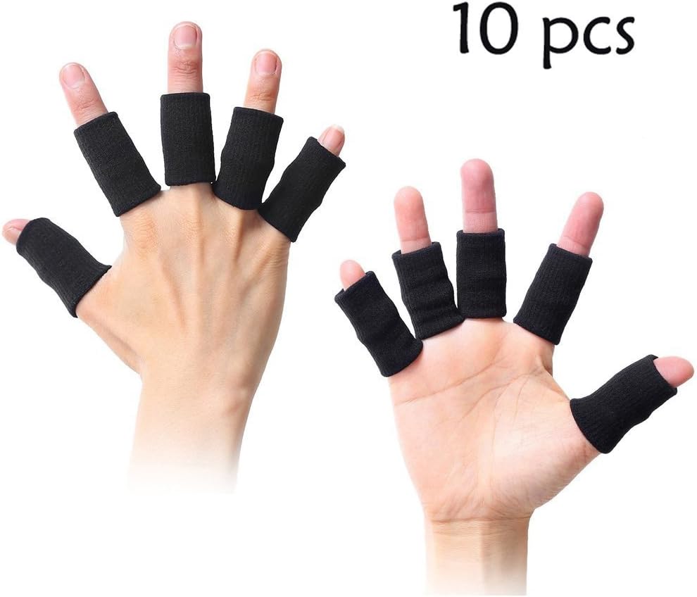 Nеw Arrіvаlѕ CTKcom 10PCS Stretchy Finger Protector Sleeve, Support Arthritis Sports Aid