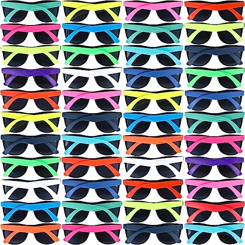 Bulk Sunglasses 48 Pack 16 Colors Neon Sunglasses with UV Protection for Party Favors,Party Toys, Great Gift，Goody Bag Favors，Beach Pool Birthday Party Supplies for Adults and Kids