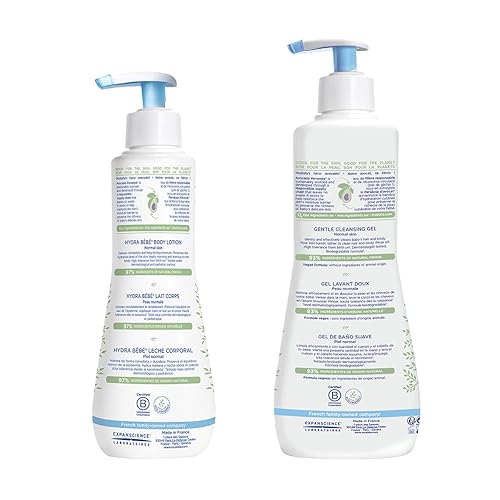 Miniatura 2 de Mustela Set de regalo para la hora del baño para bebés, esenciales para el cuidado de la piel del bebé con aguacate natural, contiene loción