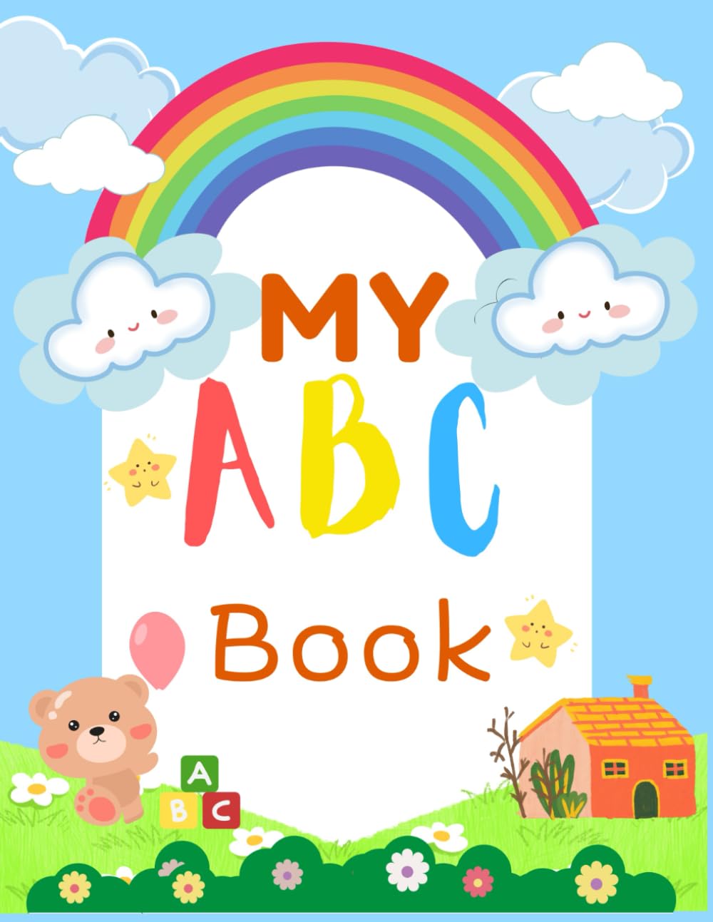 A to Z Cute Alphabet Colouring Book for Kids: Fun & Easy Alphabet Colouring Pages with Simple Objects for Early Learning