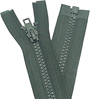 Vista 18 de YaHoGa 2 piezas cremalleras separadoras #5 de 30 pulgadas para coser abrigos y chaquetas, cremalleras de plástico moldeado amarillo a granel