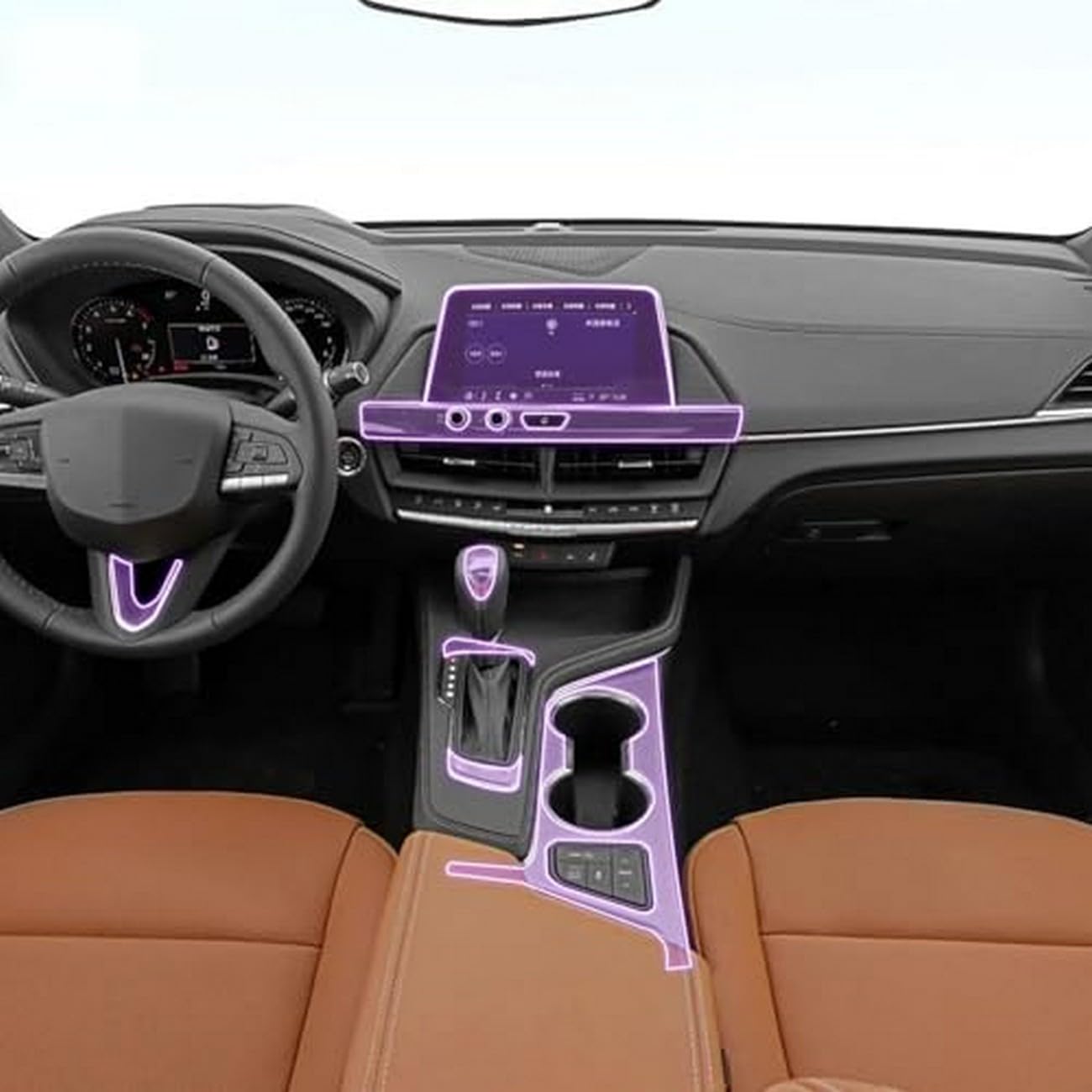 Película protectora de TPU para consola central de Cadillac CT4 2020-2024
