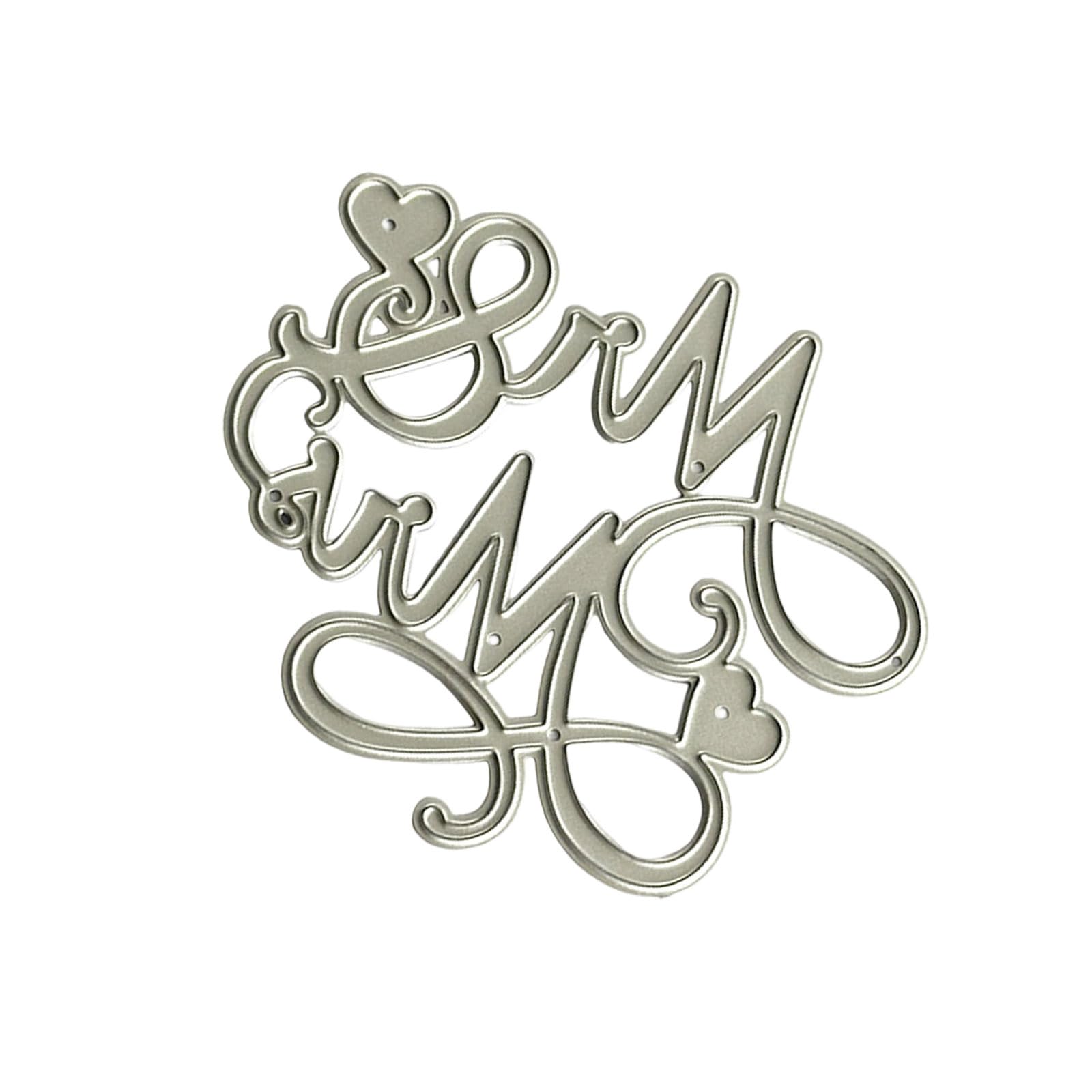 Maxtonser Heart Mr Mrs Metal Die Cut Carbon Steel Cutting Dies Embossing Stencils for Card Photo Scrapbooking Decorations
