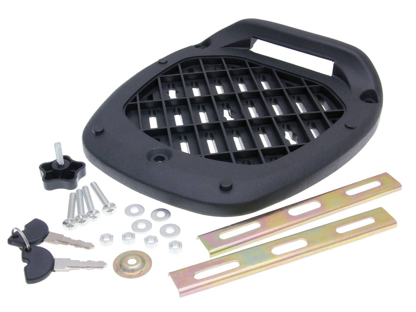 Universal Motorradkoffer Top Case Motorrad Motorroller Quad Koffer schwarz 28L
