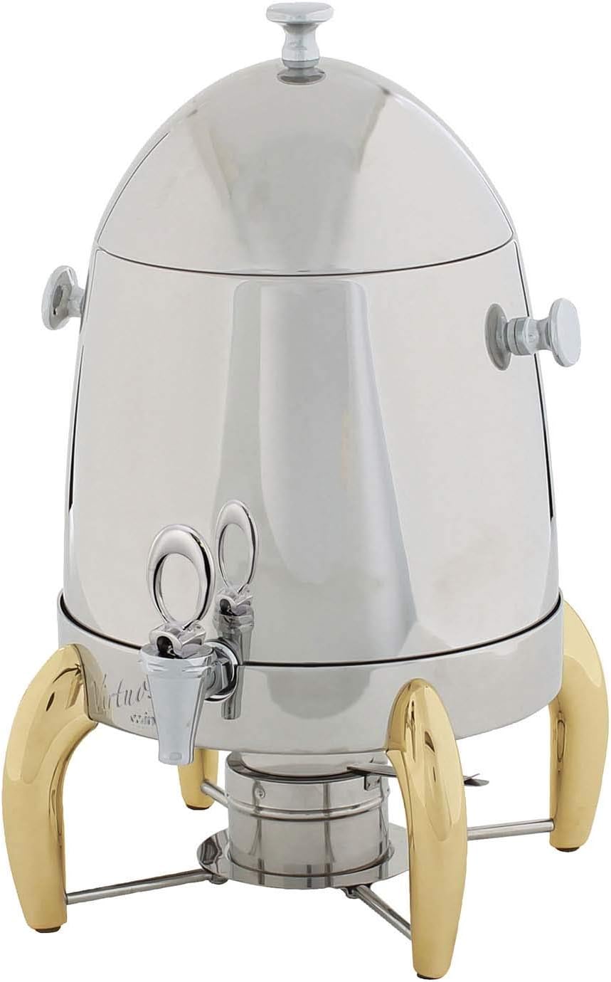 Winco Virtuoso Coffee Urns with Gold Legs, 3-Gallon