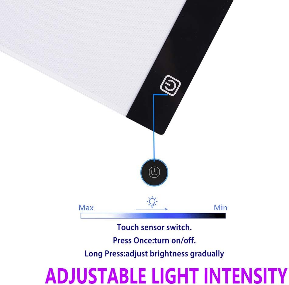 MACTING A4 LED Light Pad Kit, 80PCS 5D Diamond Painting Tools Sets, A4 Light Box Tracing Light Board with Stepless Brightness, Adjustable Stand,Diamond Painting Pen Cross Stitch Tool Kit for Adults