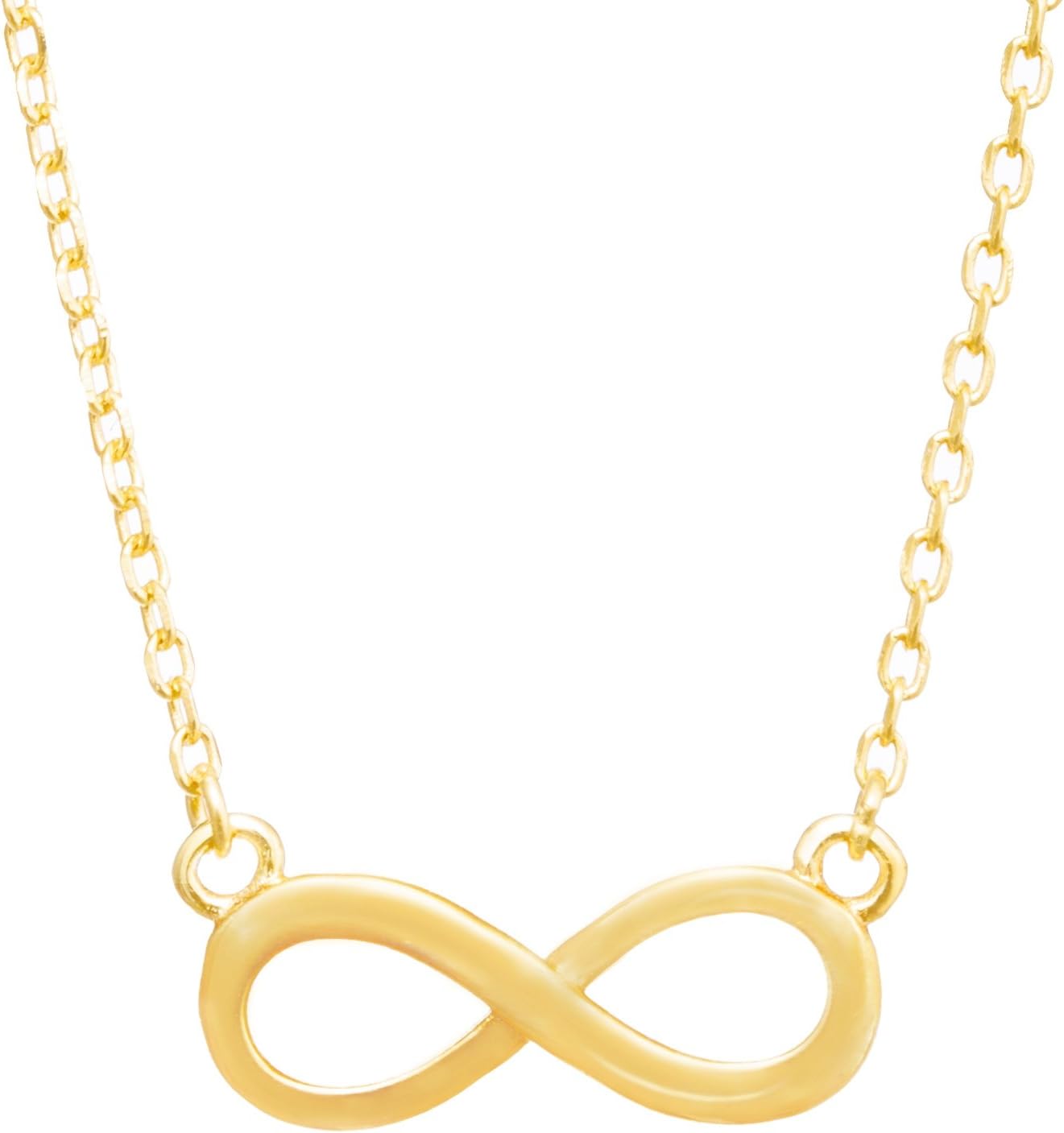 Fervent Infinity Charm Necklace [Eternal Collection] - Link Chain - Yellow Gold Plated