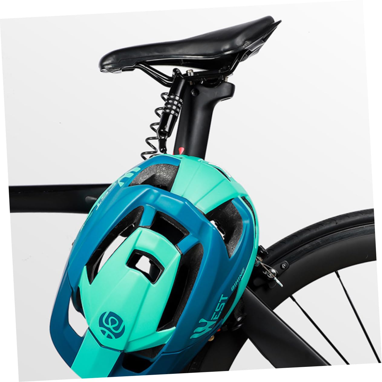 POPETPOP 2pcs Lock Your Helmet Safely Bike Helmet Password Cable Lock Versatile for