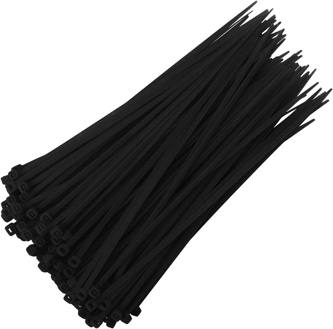 100pcs Cable Zip Ties Heavy Duty 4 Inch, Premium Plastic Wire Ties with 18 Pounds Tensile Strength, Self-Locking Black Nylon Tie Wraps for Indoor and Outdoor