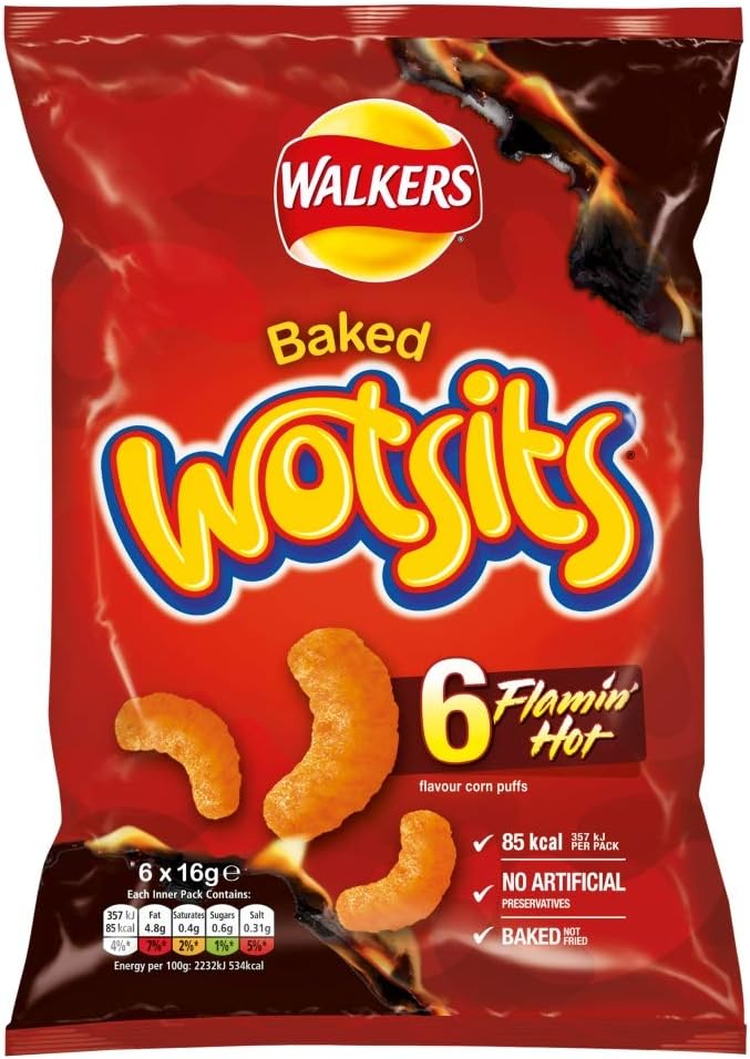 WALKERS W/SITS FLAM HOT 6X16G