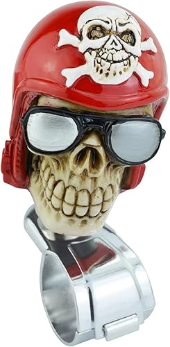 Miniatura 4 de Lunsom Pomo giratorio de rueda, perilla de suicidio con forma de calavera, mango eléctrico, ayuda de giro, pomos giratorios para la mayoría de