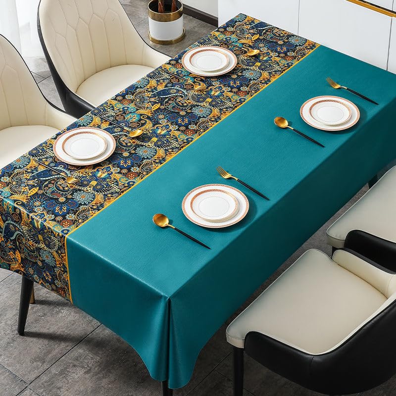 tuactDining Table, Coffee Tablecloth, Tablecloth, Waterproof and Oil-Proof, No-wash Rectangular Tablecloth