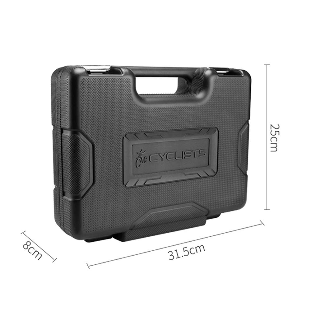 Kit de Herramientas de Reparación de Bicicletas Multifuncionales Todos los Tipos de Bicic Caja con Caja de Plástico Equipo Esencial de Reparación y Mantenimiento de Bicic Universales
