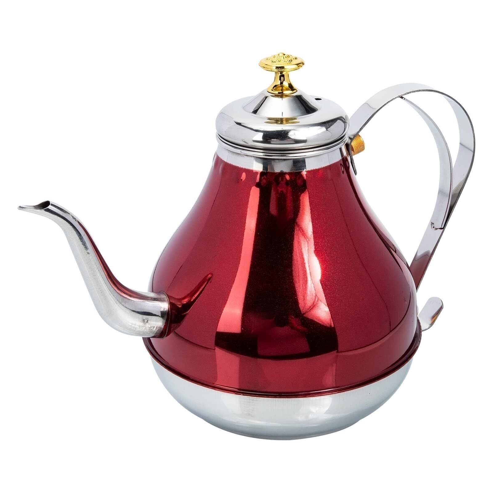 Camping Teapot, Stainless Steel Tea Kettle with Infuser, Teapot for Gas Induction Electric Stovetop