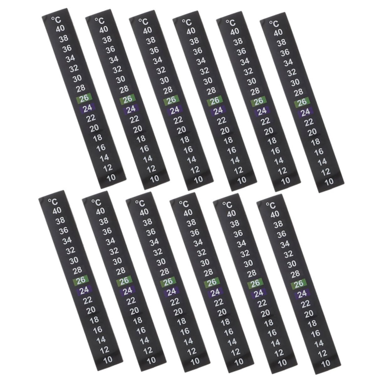 12 pièces Autocollants Thermomètre pour Aquarium Thermomètre Digital à Coller Aquarium Poissons Température pour Eau Fish Tank