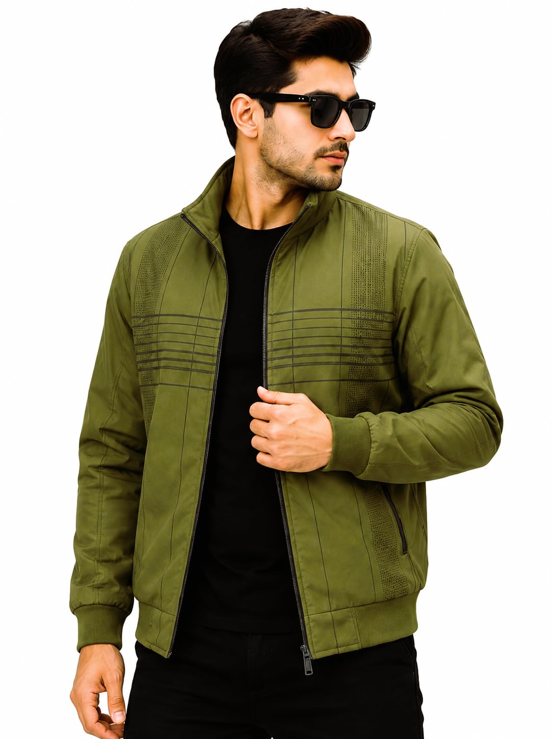 Men's Printed Track Jacket – Lightweight Full Zip Stand Collar Casual Sports Jacket with Zipper Pockets for Running, Gym, Travel & Daily use-picture-53