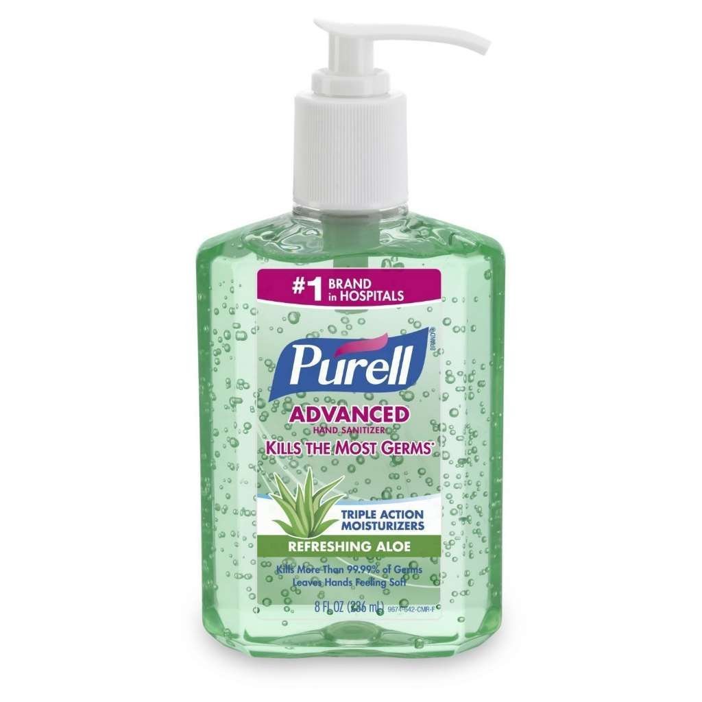 Purell Advanced Hand Sanitizer Soothing Gel Pump Bottle with Aloe and Vitamin E 236 ml
