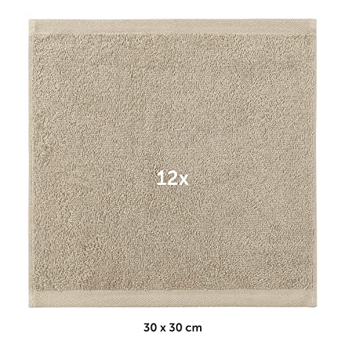 Blumtal Premium Frottier Gästehandtücher Set 12 teilig 100% Baumwolle - Oeko-TEX zertifiziertes Gästehandtuch 12x (30x30 cm) - saugstarkes… – Ansicht 2