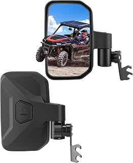 KEMIMOTO UTV Side Mirrors Spring Back Compatible with Polaris General