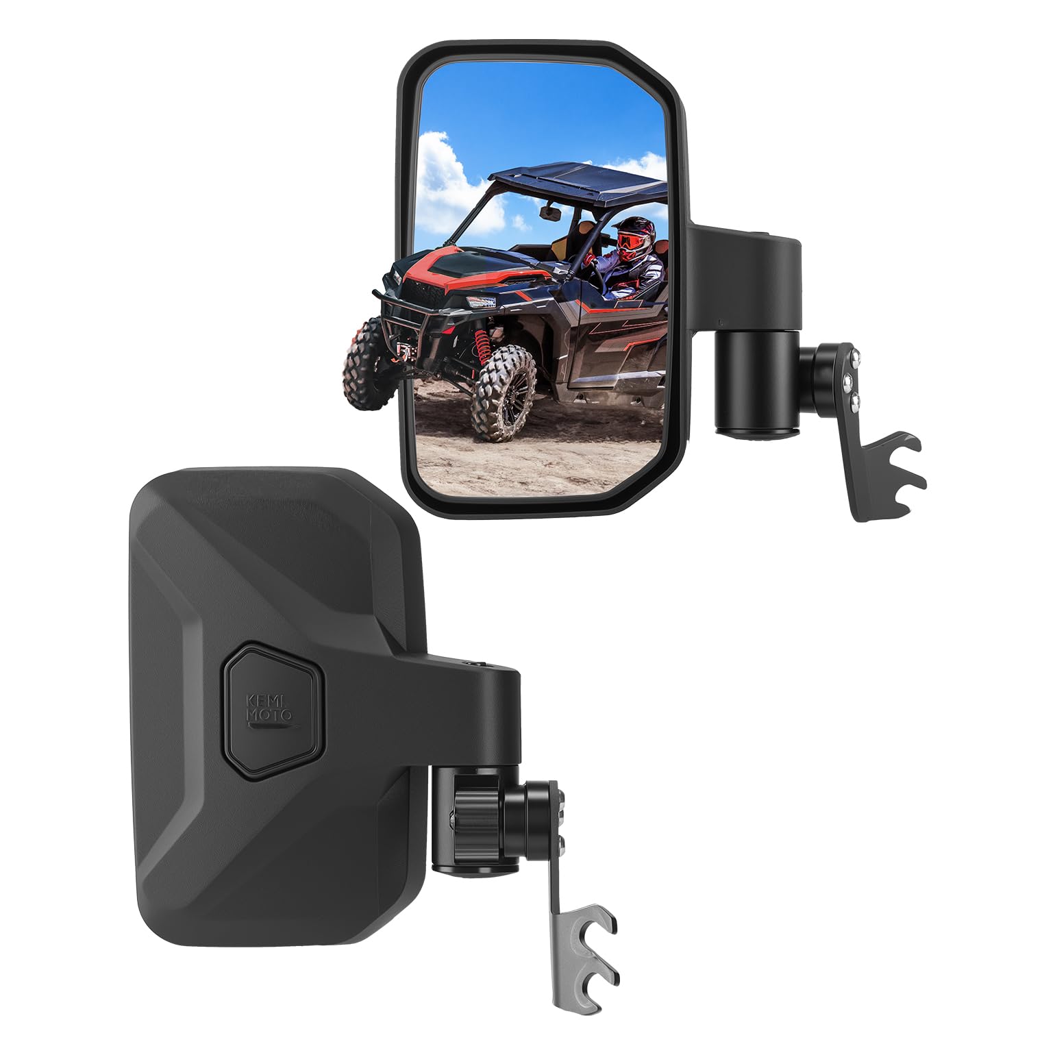 Amazon.com: KEMIMOTO UTV Side Mirrors Spring Back Feature Mirrors