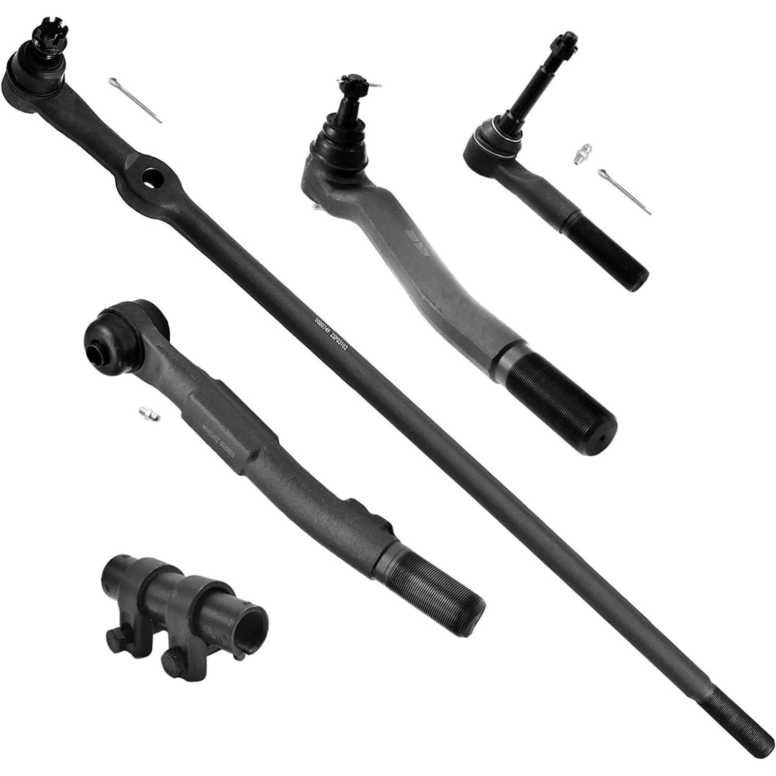 ASTARPRO 5 Front Outer Tie Rod and Tie Rod Adjustment Sleeves and Drag Link Compatible with 2005-2016 Ford F-250 F-350 SD (Except Extended Axle)