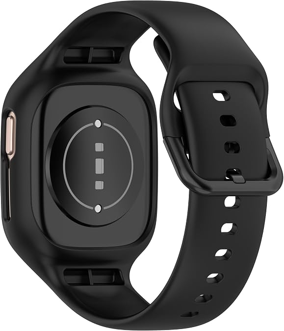 Compatible with Honor Watch 4 Band with Bumper Case,Silicone Adjustable Replacement Wristband Sport Bands Strap for Honor Watch 4 Smartwatch Accessories