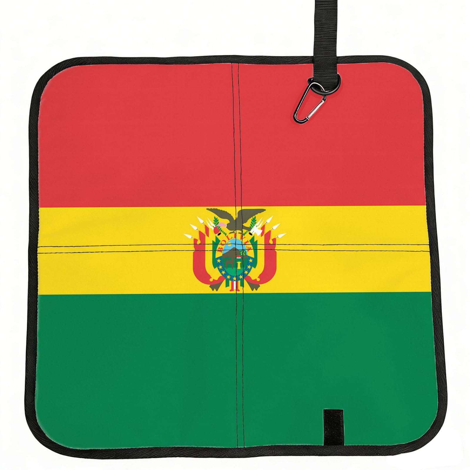 WZYCWB Flag of Bolivia Foldable Seating Cushion with Carabiner - Stadium Mat for Camping, Hiking and Outdoor Activities