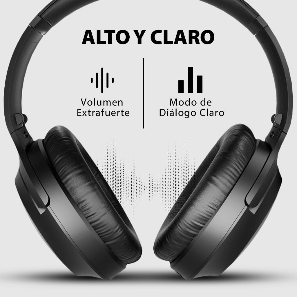 Avantree Opera - Auriculares Inalámbricos para Ver Televisión, Transmisor Bluetooth, Base de Carga, Modo Diálogo Claro, para TV, Auriculares con Volumen Mejorado para Personas Mayores, Alcance 50m