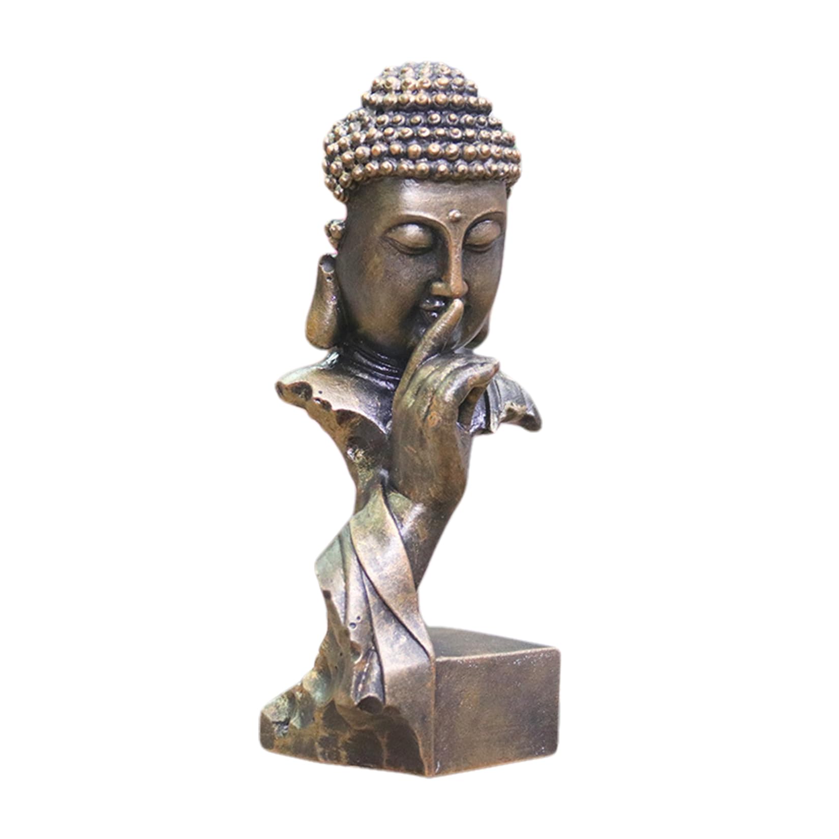 Ornamenti con buddha statua in stile zen Coltivare un'atmosfera spirituale serena ed edificante statua buddha Utilizzabile per home decor Giardino esterno ecc (B)