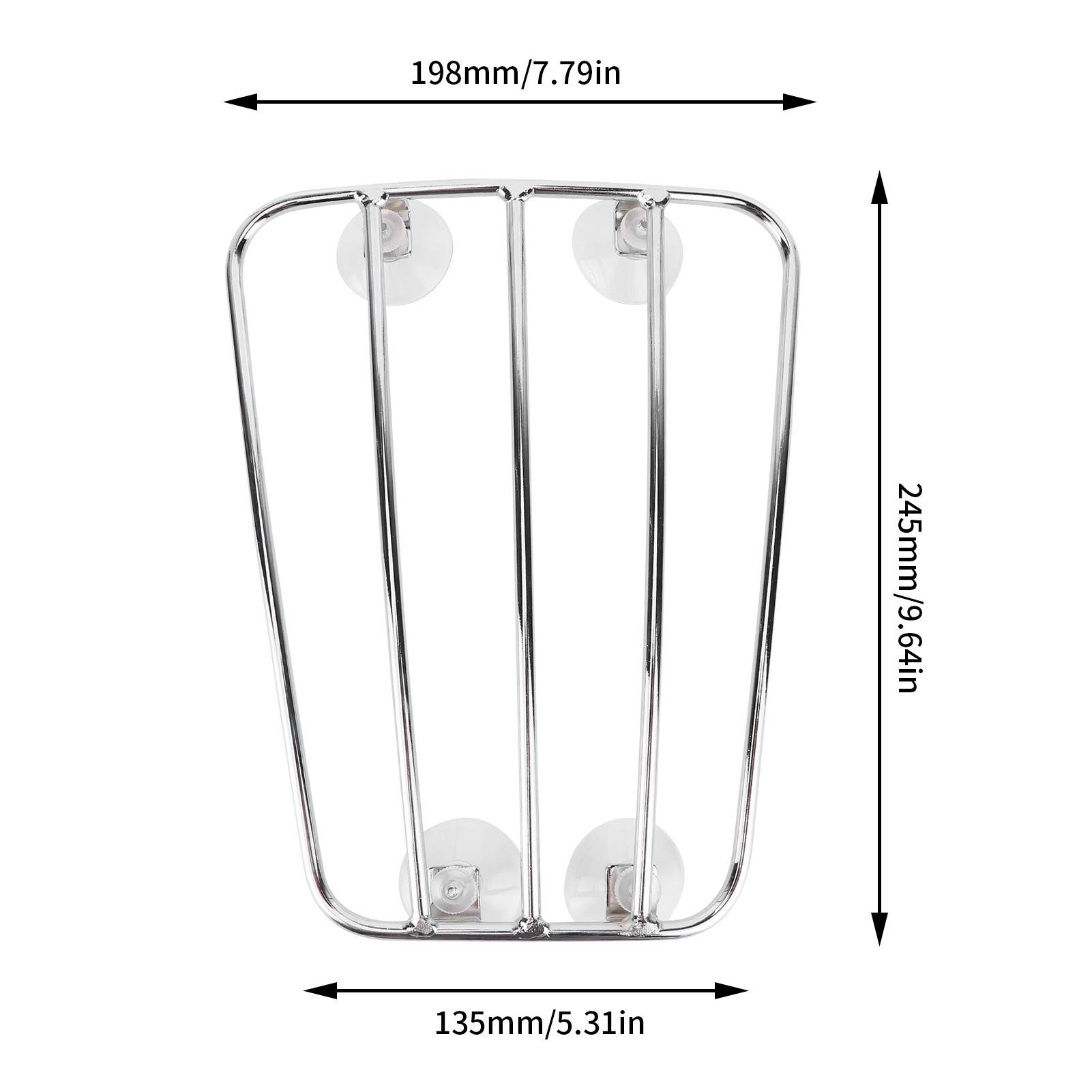 Soporte de Equipaje para Tanque de Combustible de Motocicleta Soporte de portaequipajes de Estilo Retro Universal(B (Plata)