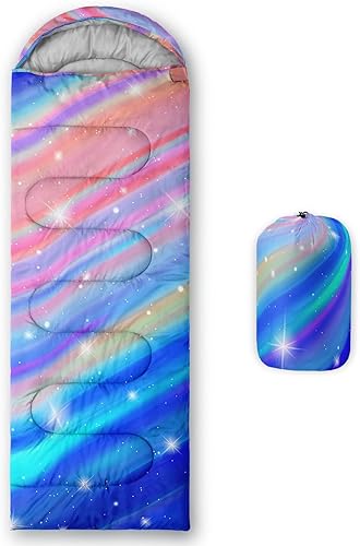 Sleeping Bags for Adults Kids,Backpacking Camping Sleeping Bag for Girls Boys Lightweight Waterproof ColdWarm Weather Sleeping Bag for All Season