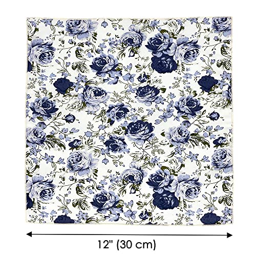 Image of Kebocis Men's Floral Pocket Square Handkerchief for Men