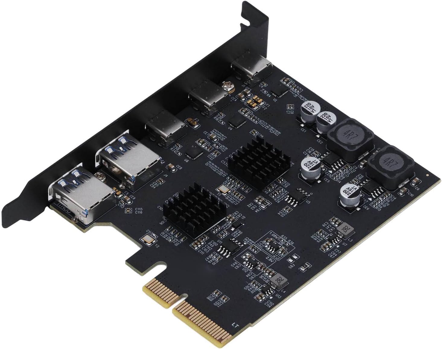 USB 3.2 Gen 2 PCIe Expansion Card with 5 Ports 10Gbps Speed for and Systems ASMedia ASM3142 Controller