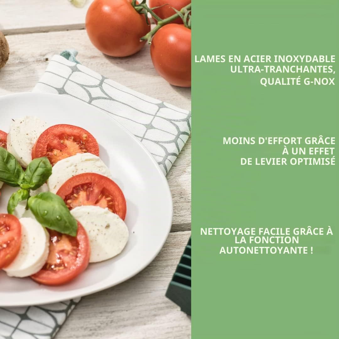 Genius Mandoline Nicer Dicer Chef 18 en 1 Multifunction Professionelle - Coupe-légumes avec bol en verre et coupe-tomates légumes | dés, bâtonnets, tranches, spirales, julienne