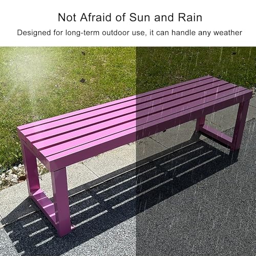 Banco de jardín de metal resistente para balcón y áreas de descanso al aire libre 3