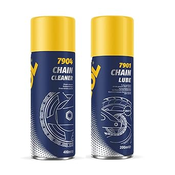 MANNOL Chain Lube 7901(200ML) &MANNOL Chain Cleaner 7904(400ML) Imported from Germany- Car Care Ultimate Savings Combo