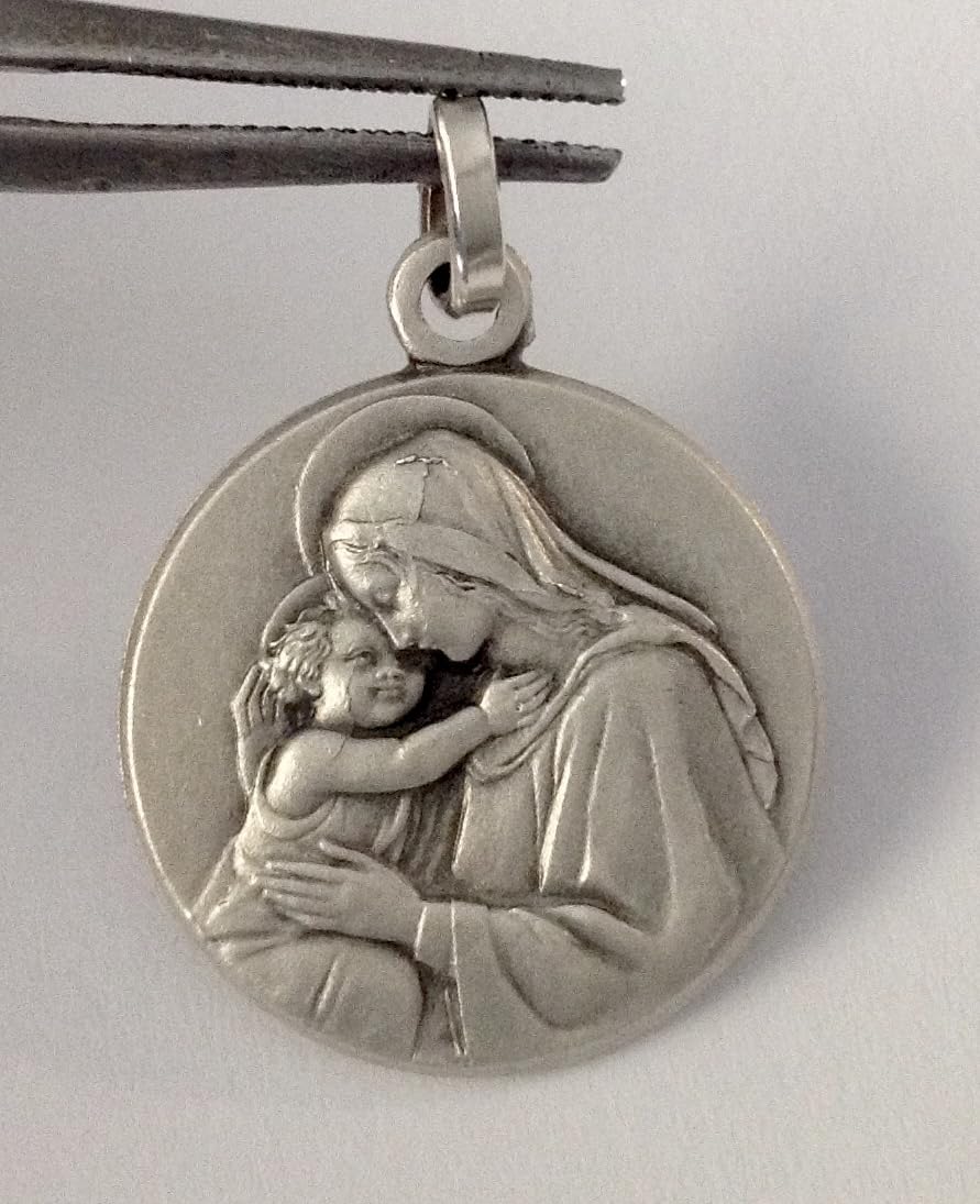 I G J MEDALLA DE LA VIRGEN CON EL NIÑO JESÚS - LAS MEDALLAS DE LOS SANTOS PATRONOS