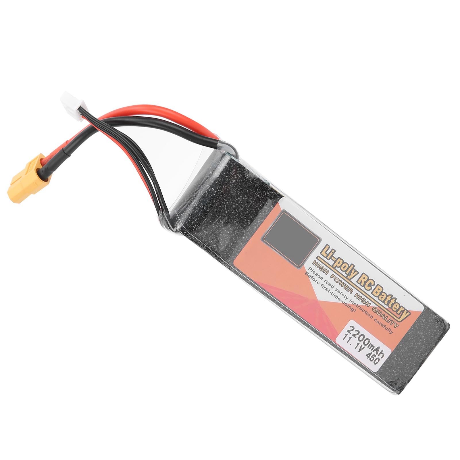 Drfeify Batteria LiPo RC, Alta capacità 2200 mAh, 3S 11,1V, Elevata velocità di Discharge 45C, Spina XT60, Usabile per Quadricotteri, Modelli RC, Elettronica da Hobby