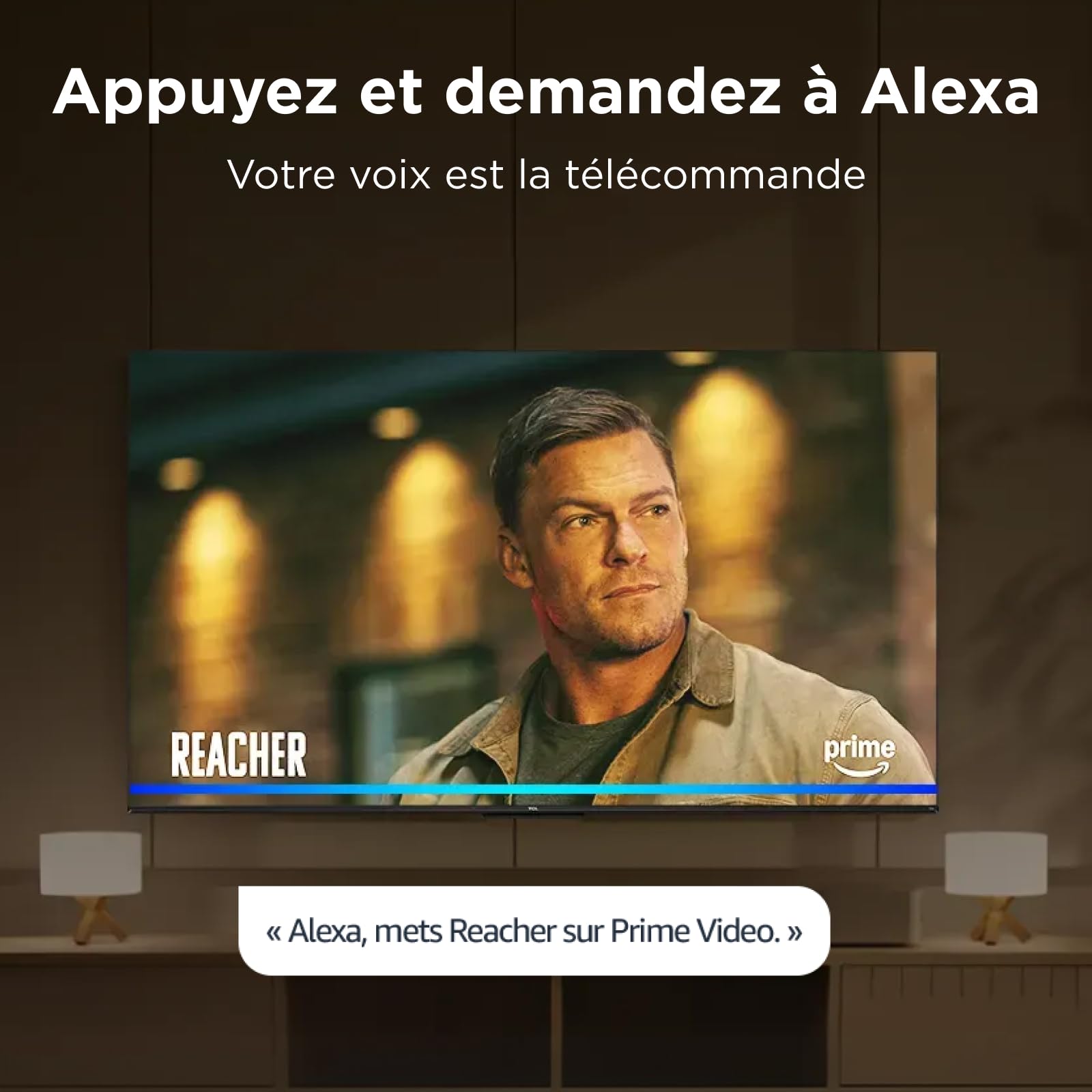 TCL 32V5D – 32” Full HD, QLED, HDR, Direct LED, Fire TV, Appuyez et Demandez à Alexa, AirPlay 2, Design métallique sans Bordure
