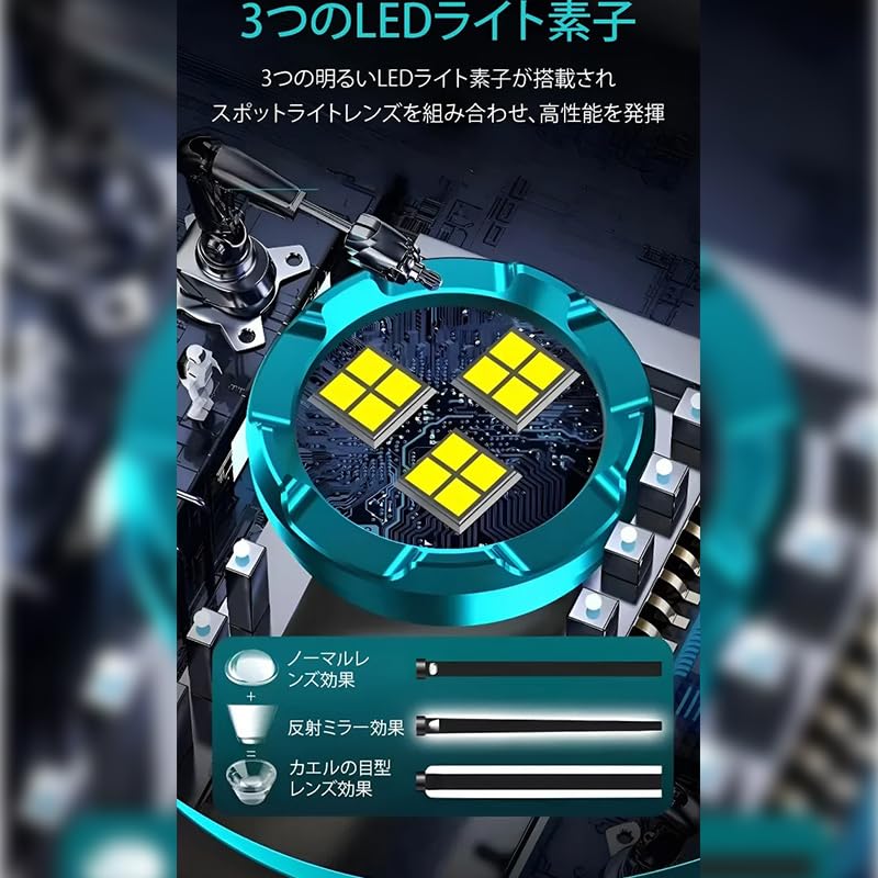 Amazon.co.jp: 【2024最新強化版】フラッシュライト LED懐中電灯 57g