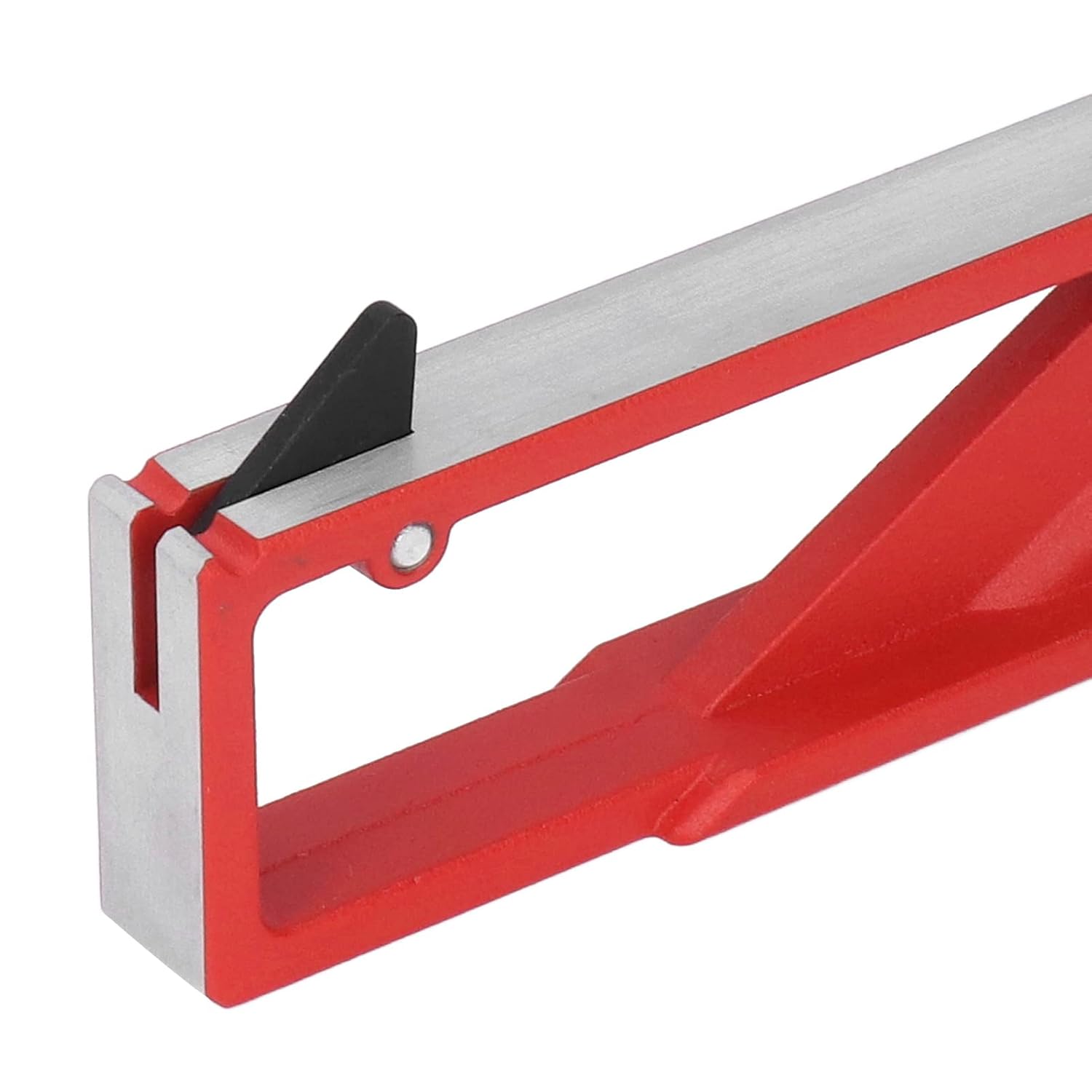 Woodworking Square Scribing Ruler, Aluminum Alloy L Shaped, 25cm 9.8in, Multi Angle Measurement, Red Black - Durable Construction, Clear Scale Markings, Precise Carpentry Tool (40cm)